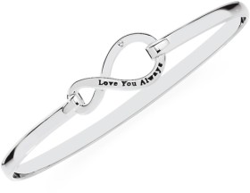 Sterling-Silver-Cubic-Zirconia-Love-You-Always-Infinity-Bangle on sale
