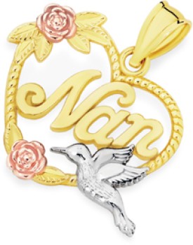 9ct-Gold-Tri-Tone-Nan-Heart-Pendant on sale