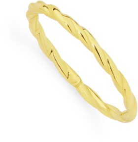 9ct-Gold-Twist-Stacker-Ring on sale