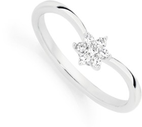 Sterling-Silver-Small-Cubic-Zirconia-Flower-on-V-Ring on sale