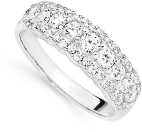 Sterling-Silver-9-Cubic-Zirconia-Fancy-Anniversary-Ring on sale
