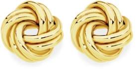 9ct-Gold-9mm-Knot-Stud-Earrings on sale