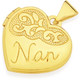 9ct-Gold-15mm-Nan-Heart-Locket on sale