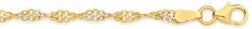 9ct-Gold-Two-Tone-19cm-Solid-Infinity-Bracelet on sale