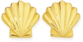 9ct-Gold-Clam-Studs on sale