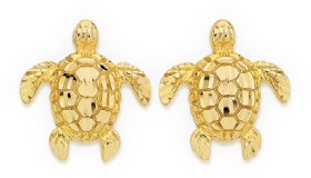 9ct-Gold-Turtle-Stud-Earrings on sale