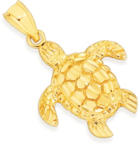 9ct-Gold-Turtle-Pendant on sale
