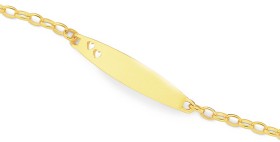 9ct-Gold-Kids-165cm-Solid-Belcher-ID-Bracelet on sale