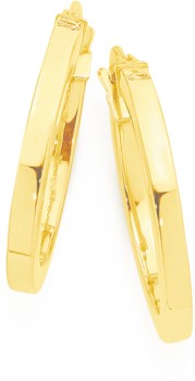 9ct-Gold-2x15mm-Square-Tube-Hoop-Earrings on sale