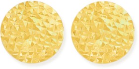 9ct-Gold-95mm-Diamond-Cut-Disc-Stud-Earrings on sale