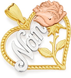 9ct-Gold-Tri-Tone-Nan-Heart-Pendant on sale