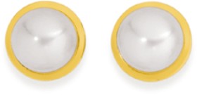 9ct-Gold-55mm-Freshwater-Pearl-Studs on sale