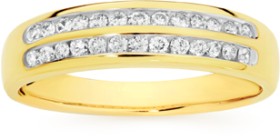9ct-Gold-Diamond-Two-Row-Band on sale