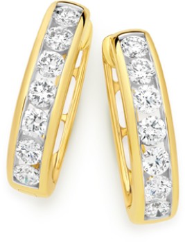 Alora-10ct-Gold-Lab-Grown-Diamond-Huggie-Earrings on sale