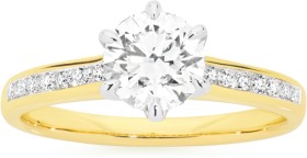 Alora-14ct-Gold-Lab-Grown-Diamond-Shoulder-Solitaire-Ring on sale
