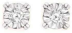 9ct-Two-Tone-Gold-Diamond-Small-Four-Claw-Stud-Earrings on sale