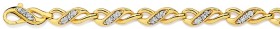 9ct-Gold-Diamond-Infinity-Link-Bracelet on sale
