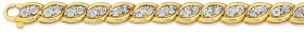9ct-Gold-Diamond-Marquise-Link-Bracelet on sale