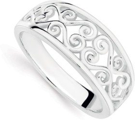 Sterling-Silver-Tapered-Scroll-Ring on sale