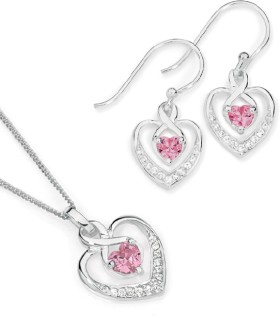 Sterling-Silver-Pink-Cubic-Zirconia-Set on sale