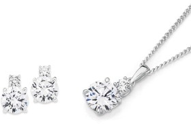 Sterling-Silver-Double-Cubic-Zirconia-Set on sale