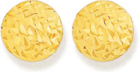 9ct-Gold-6mm-Button-Stud-Earrings on sale