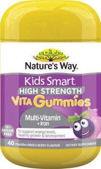 Natures-Way-Kids-Smart-High-Strength-Vita-Gummies-Multi-Vitamin-Iron-40-Pack on sale