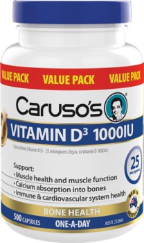 Carusos-Vitamin-D3-1000IU-500-Capsules on sale
