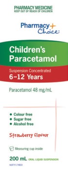 Pharmacy-Choice-Childrens-Paracetamol-6-12-Years-200mL on sale