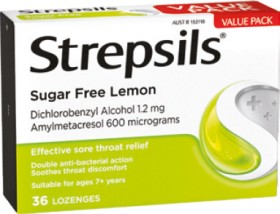 Strepsils-Sore-Throat-Lozenges-Sugar-Free-Lemon-36-Pack on sale