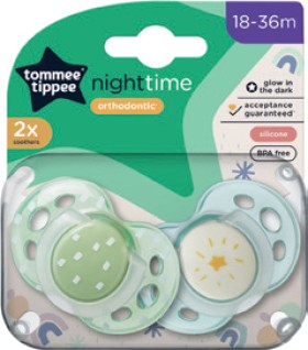 Tommee-Tippee-Soothers-Night-Time-6-18-Months-2-Pack on sale