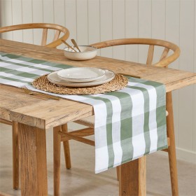 Kova-Stripe-Check-Green-Table-Linen-Range-by-Habitat on sale