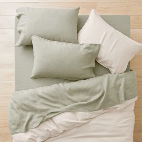 Milano-Linen-Bed-Sheet-Set-Khaki on sale