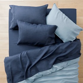Milano-Linen-Bed-Sheet-Set-Ink on sale