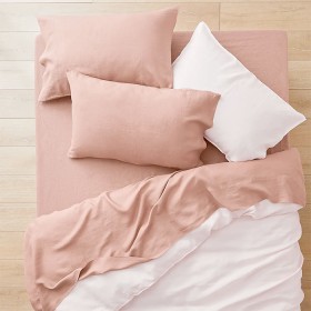 Milano-Linen-Bed-Sheet-Set-Rose on sale