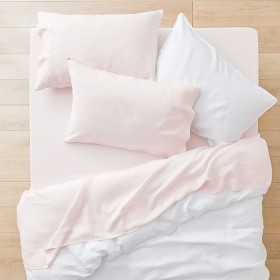 Milano-Linen-Bed-Sheet-Set-Blush on sale