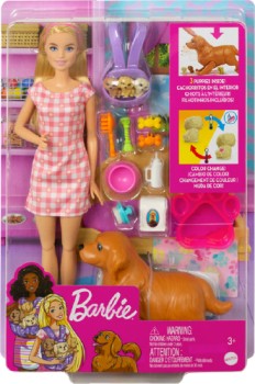 Barbie-Barbie-Doll-Newborn-Pups-Playset on sale