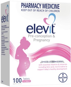 Elevit-Pre-Conception-Pregnancy-Multivitamin-100-Tablets on sale