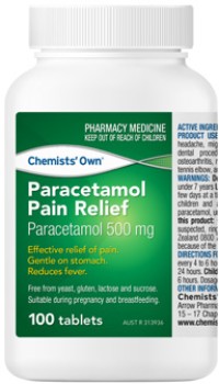 Chemists-Own-Paracetamol-Pain-Relief-100-Tablets on sale