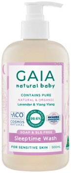 Gaia-Natural-Baby-Sleeptime-Wash-Lavender-Ylang-Ylang-500mL on sale