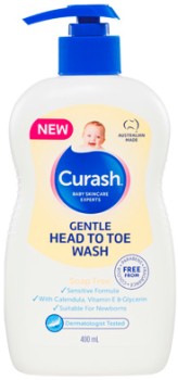 Curash-Gentle-Head-to-Toe-Wash-400mL on sale