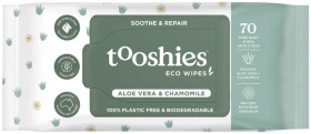 Tooshies-Biodegradable-Baby-Wipes-Aloe-Vera-Chamomile-70-Pack on sale