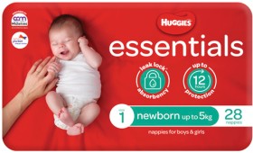 Huggies-Nappies-Essentials-Size-1-Newborn-28-Pack on sale