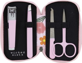 Wicked-Sista-Zipper-Manicure-Set-Abstract-Floral on sale