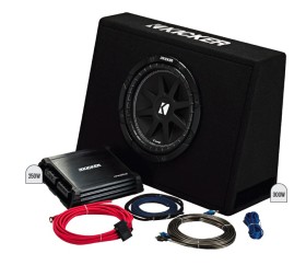 Kicker-10-Subwoofer-in-Slim-Enclosure-Plus-Amplifier-Wiring-Kit on sale