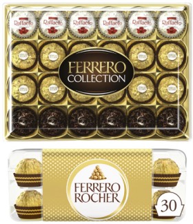 Ferrero-Rocher-30-Pack-Gift-Box-375g-or-Ferrero-Collection-24-Pack-Gift-Box-269g on sale