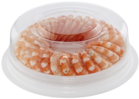 Coles-Thawed-Cooked-Prawn-Plate-200g on sale