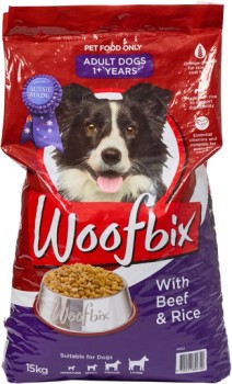 Woofbix-Dry-Dog-Food-Beef-Rice-15kg on sale