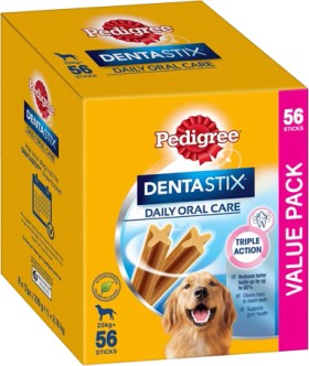 Pedigree-56-Pack-Dentastix-Large-Breed-Dog-Treats on sale