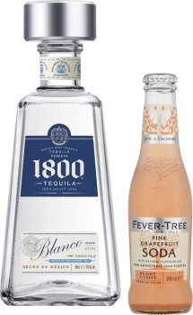 1800-Silver-Tequila-700mL-and-Fever-Tree-Pink-Grapefruit-4x200mL-Bundle on sale